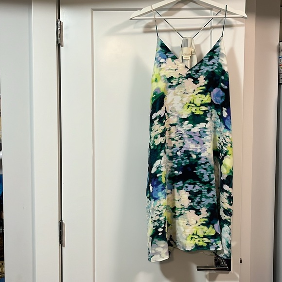 Monet painting style 100% Silk Dress - Picture 2 of 3